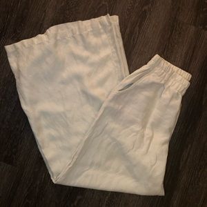 Linen wide leg pants